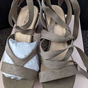 Beige strappy sandals